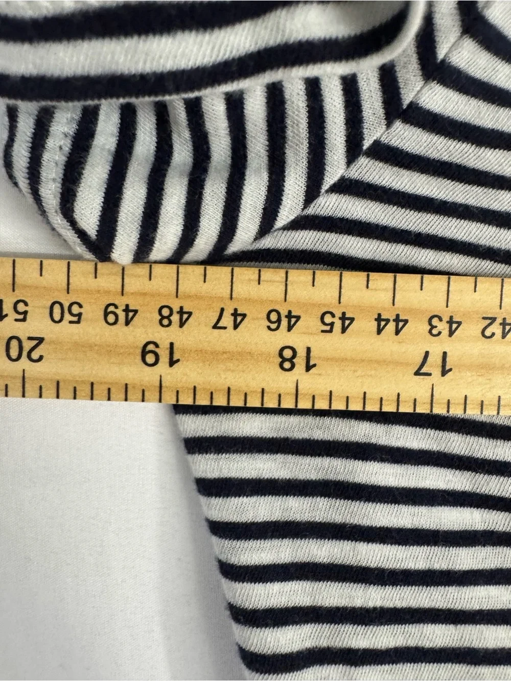 J. Crew Black and White Striped V-Neck Short Sleeve Tee